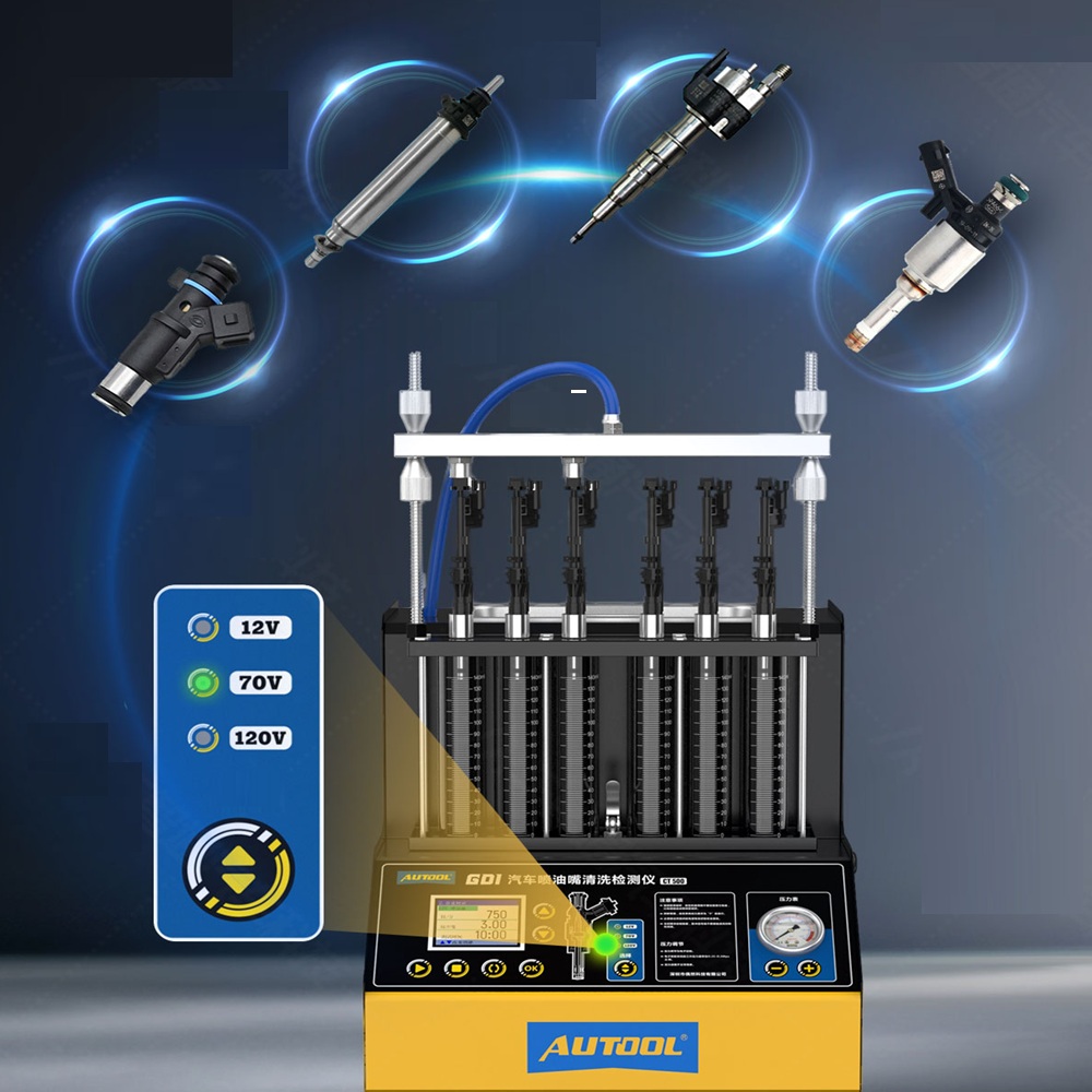 Fuel Injector Tester - เครื่องทำความสะอาดและทดสอบหัวฉีดน้ำมันเชื้อเพลิง AUTOOL CT500 GDI EFI FEI