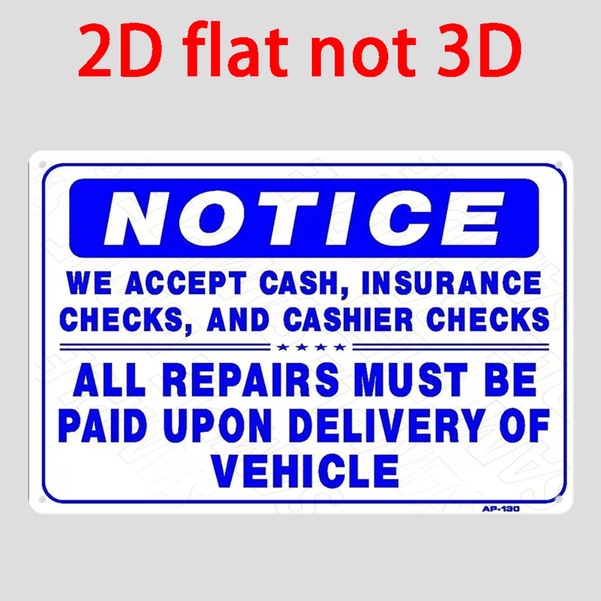 ป้ายโลหะติดผนังแบบแบน 2 มิติ ไ - Auto Repair Shop Insurance บทวิจารณ์และราคา